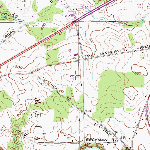 Topographic Map of Keefers Field (historical), PA