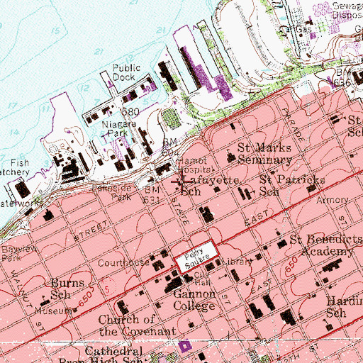 Topographic Map of Hamot Medical Center Airport, PA