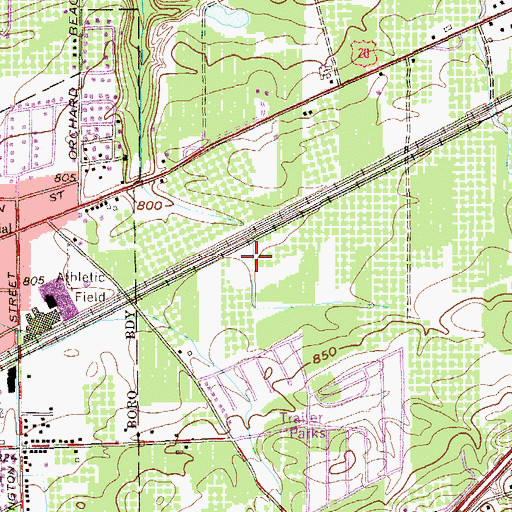 Topographic Map of Papermill Hollow Airport (historical), PA