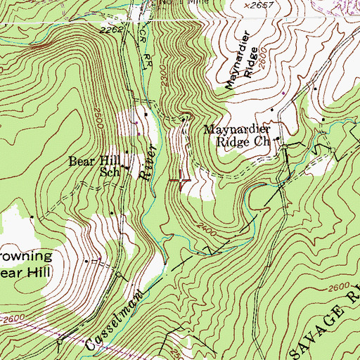 Topographic Map of Lake Heritage, PA
