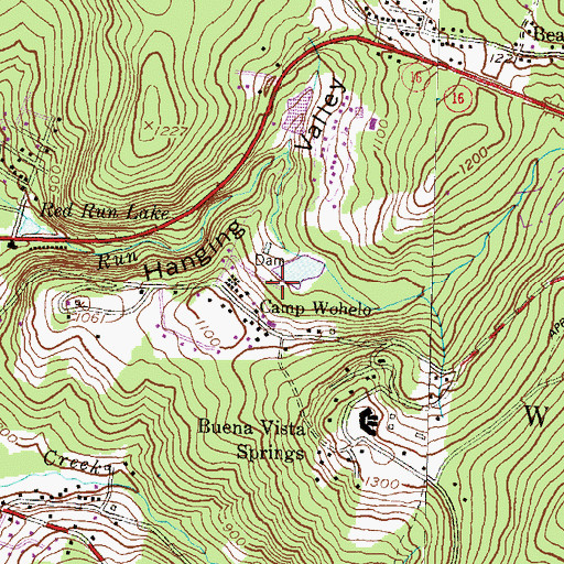Topographic Map of Comet Lake Dam, PA