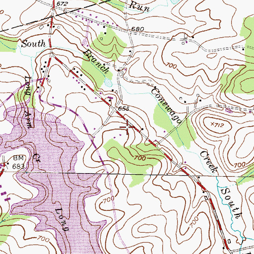 Topographic Map of Lawrence Baker Sheppard Dam, PA