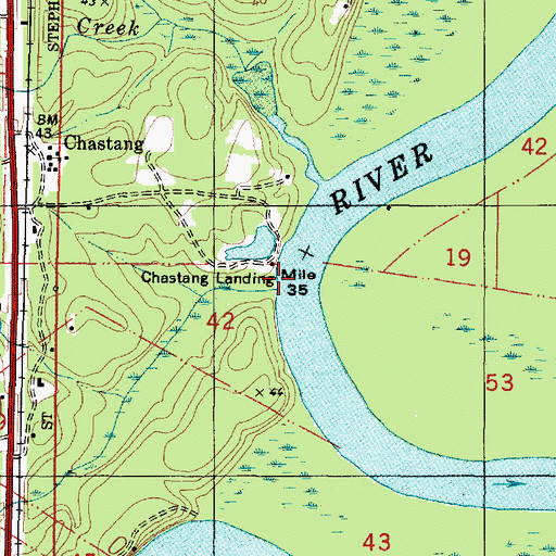 Topographic Map of Grady Hall Creek, AL