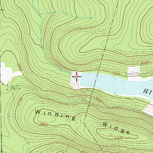 Topographic Map of High Point Lake Dam, PA