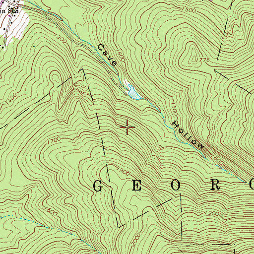 Topographic Map of Fairchance Reservoir, PA