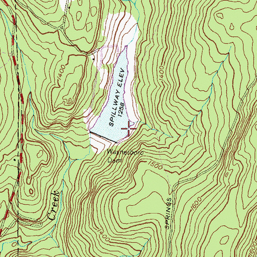 Topographic Map of Antietam Dam, PA