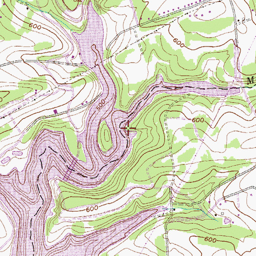 Topographic Map of Muddy Run Recreation Dam, PA