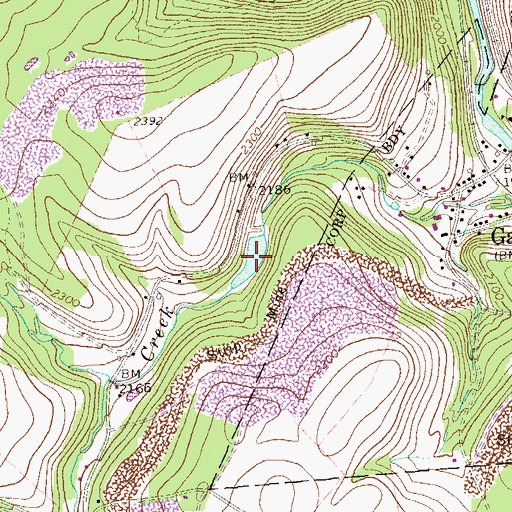 Topographic Map of Bigby Run Lake, PA