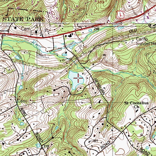 Topographic Map of Karver Lake, PA