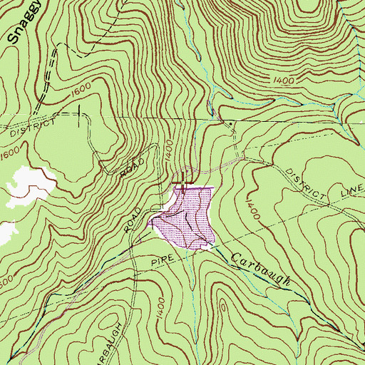 Topographic Map of Carbaugh Run Dam, PA