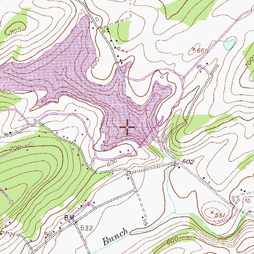 Topographic Map of Lake Pahagaco Dam, PA