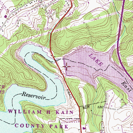 Topographic Map of York Water Company Dam, PA