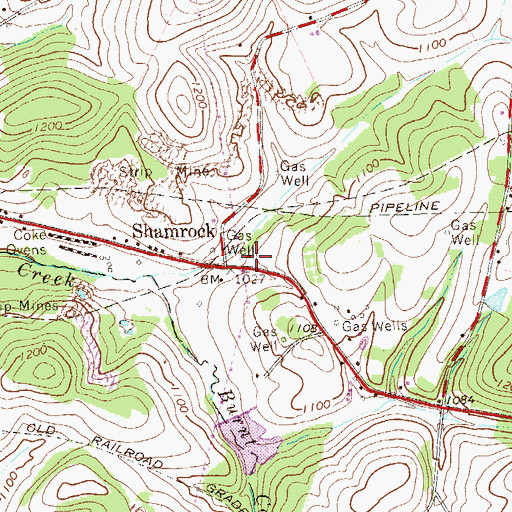Topographic Map of Dunlap Creek Watershed Reservoir, PA