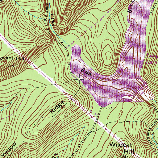 Topographic Map of Long Pine Run Dam, PA