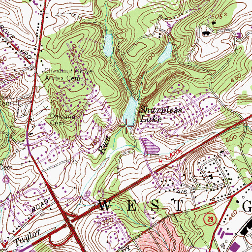 Topographic Map of Lower Lake, PA