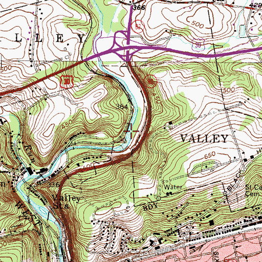 Topographic Map of Lake Kurtz, PA