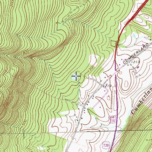 Topographic Map of Milburn Spring Reservoir, PA