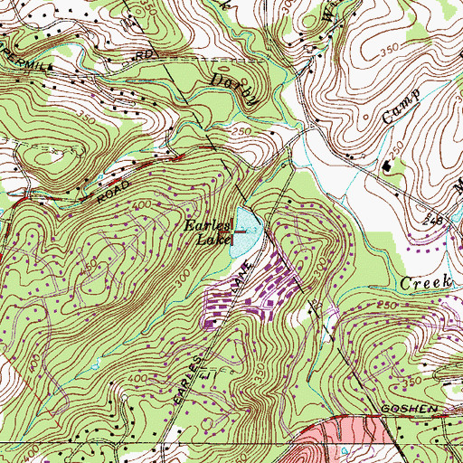 Topographic Map of Lake Green Countrie, PA