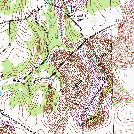 Topographic Map of Oneida Mining Company Dam, PA