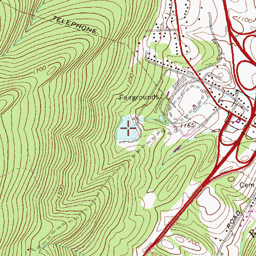 Topographic Map of Todd Spring Reservoir, PA