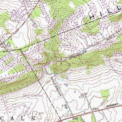 Topographic Map of Beaver Creek Dam, PA