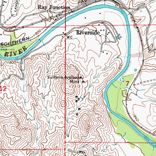Topographic Map of Sultana-Arizona Mine, AZ