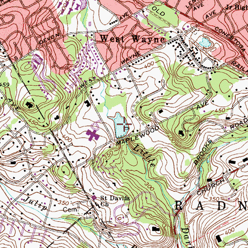 Topographic Map of Club Lake, PA