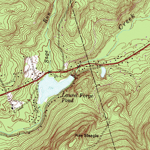 Topographic Map of Laurel Dam, PA