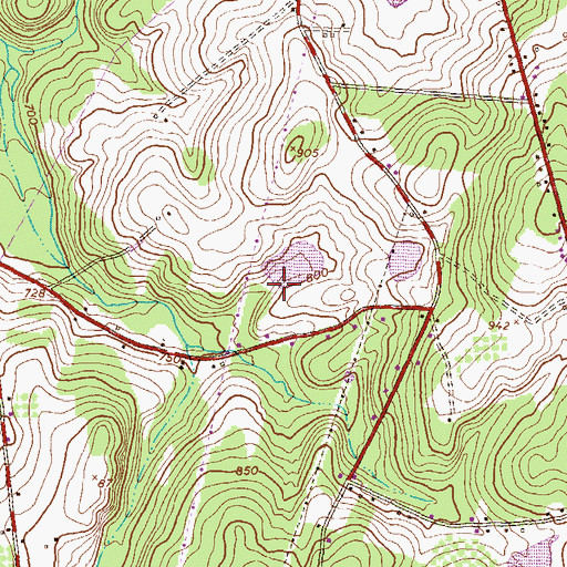 Topographic Map of Wolff Farm Dam, PA
