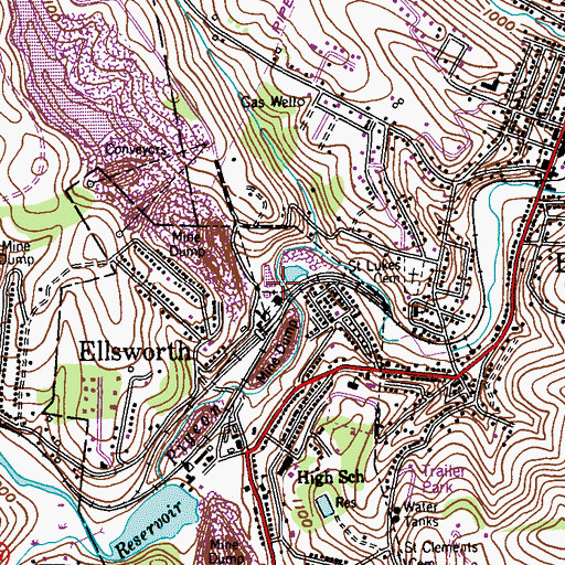 Topographic Map of Somerset Number Sixty Dam, PA