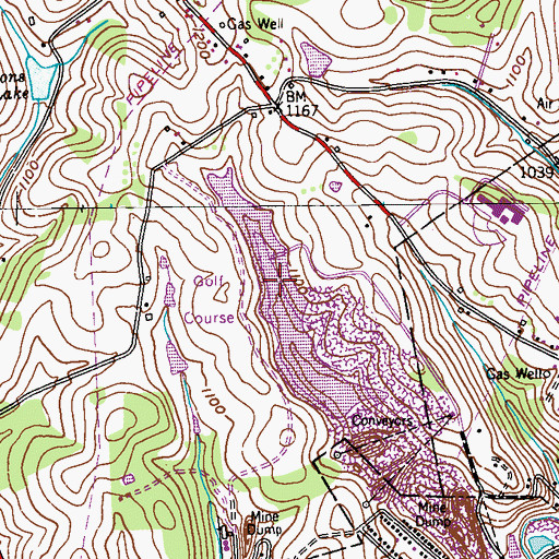 Topographic Map of Active Sludge Pond, PA