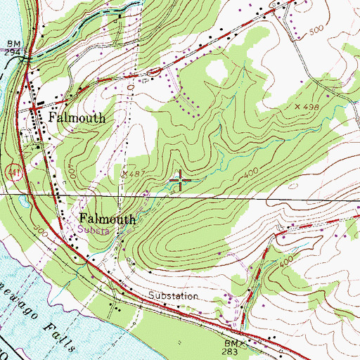 Topographic Map of Lewis Lake, PA