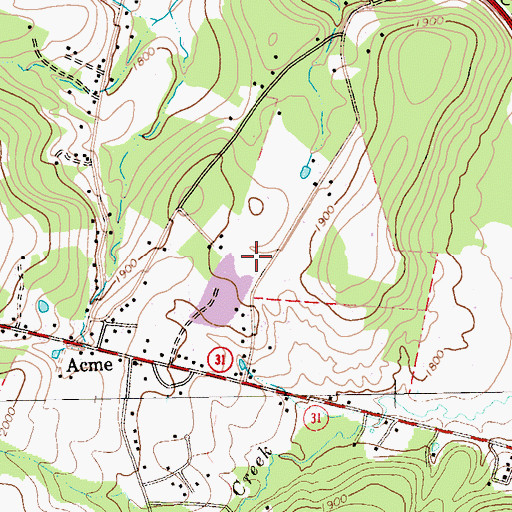 Topographic Map of Pa-657 Dam, PA