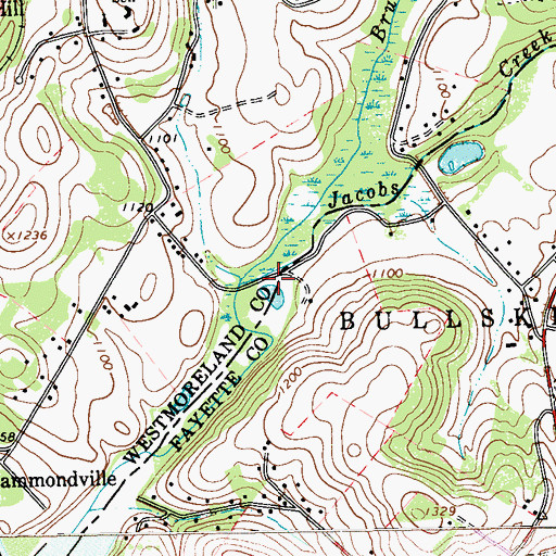 Topographic Map of Upper Bridgeport Dam, PA