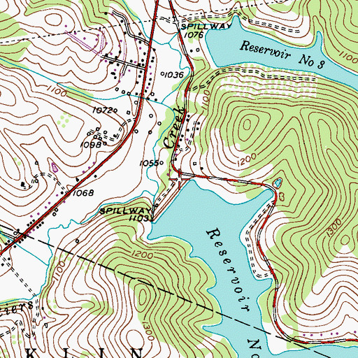 Topographic Map of Water Company Dam Number Four, PA