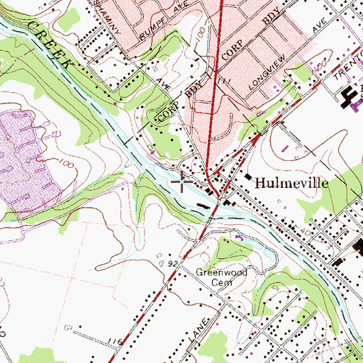 Topographic Map of Hulmesville Lake, PA