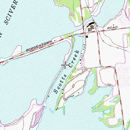 Topographic Map of Van Sciver Lake Dam, PA