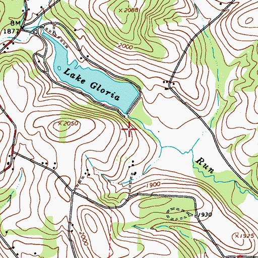 Topographic Map of Gallo Dam, PA