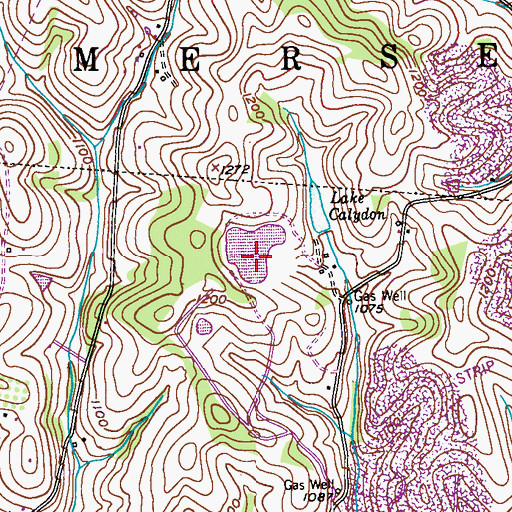 Topographic Map of Mine Number Sixty-Pond Five Dam, PA