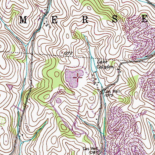 Topographic Map of Pond Five, PA
