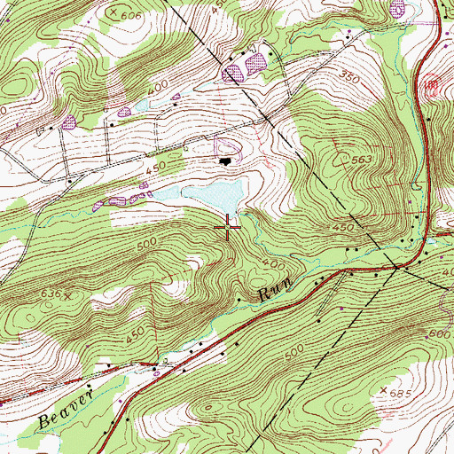 Topographic Map of Rodebaugh Dam, PA