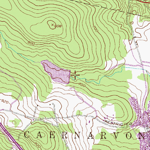 Topographic Map of Grace Mine Diversion Dam, PA