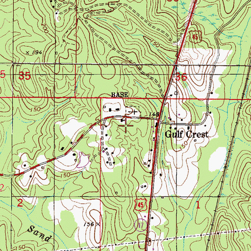 Topographic Map of Gulf Crest Church, AL