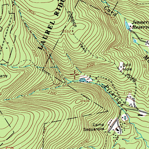 Topographic Map of Jennerstown Dam, PA