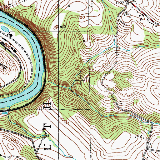Topographic Map of Griffin Dam, PA