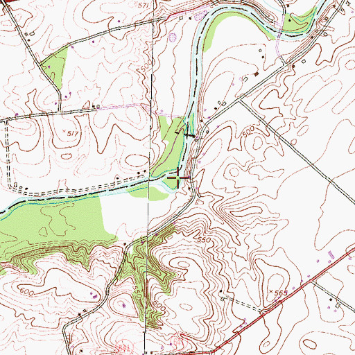 Topographic Map of Black Dam, PA