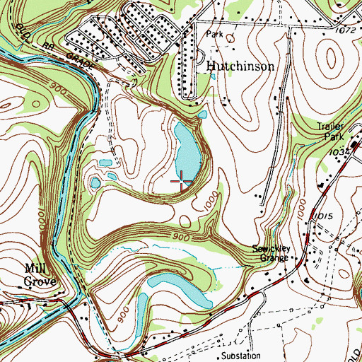 Topographic Map of Hutchinson Mine Refuse Bank Dam, PA