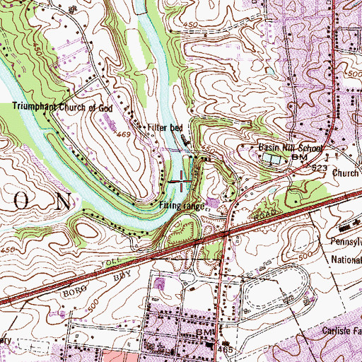 Topographic Map of Conodoquinet Dam, PA