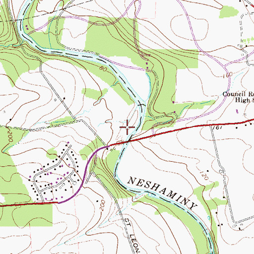 Topographic Map of Spring Garden Dam, PA