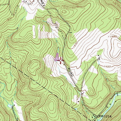 Topographic Map of Breskin Pond Dam Number One, PA